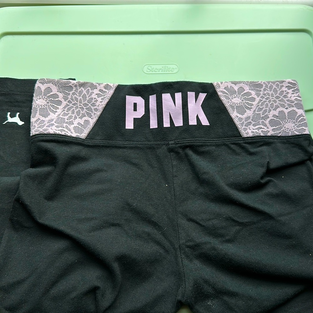 Y2K PINK Lace Waistband Legging